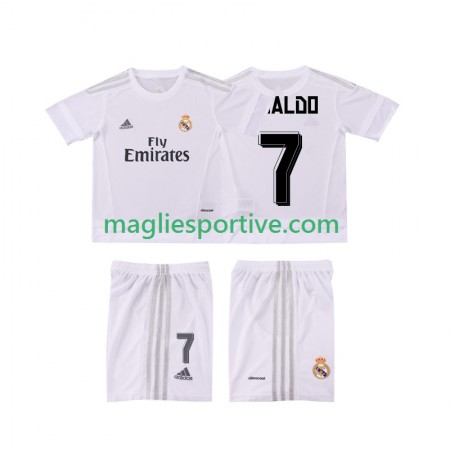 Completo Calcio Real Madrid Cristiano Ronaldo 7 2015 2016 Retro Bambino Divisa Prima